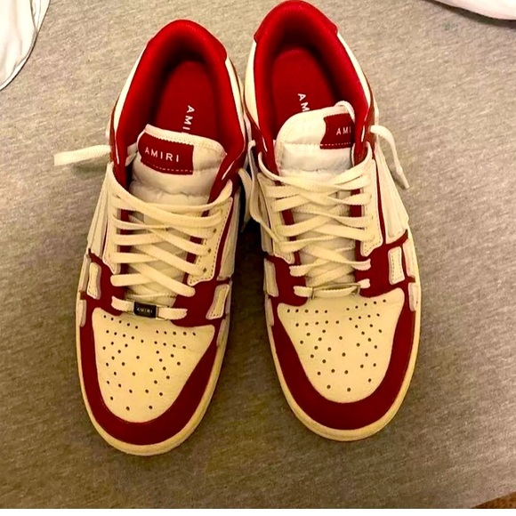 Men’s Amiri Skeltop Size 11 White Red